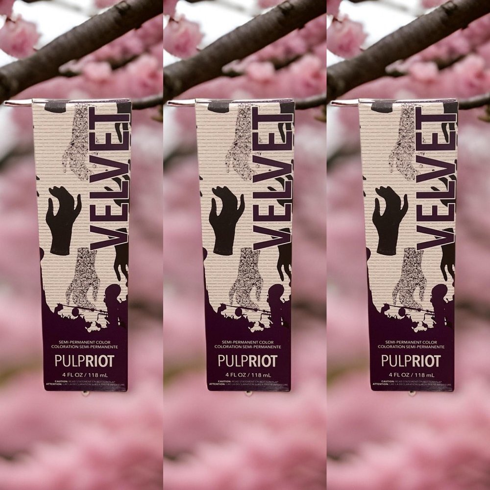 PulpRiot Semi Permanent HairColor Velvet 4 oz - 3 units